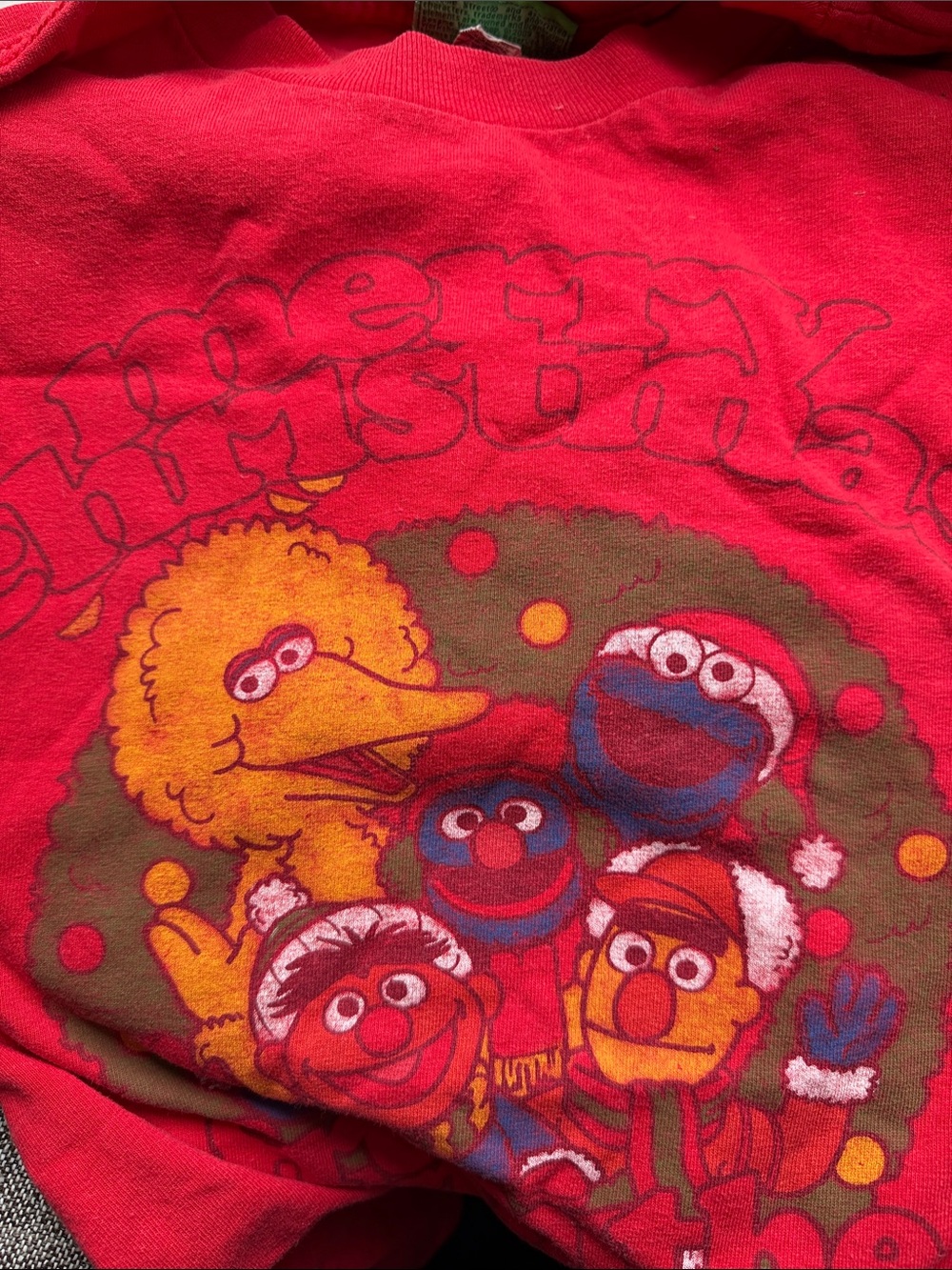 Vintage Sesame Street Short Sleeve graphic tee - Merry Christmas from the Street